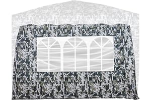 INSTENT® Basic Side Wall/Side Panel for Gazebos, 3 x 3 m, with Zip or Window, Water Resistant and Breathable, Choice of Colours, for Marquees, Party Tents