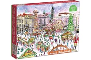 Galison 9780735366763 Michael Storrings Christmas Market 1000 Piece Puzzle, Dresden
