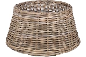 URBNLIVING Christmas Tree Medium Wicker Skirts Natural Bamboo or Whitewash 26x50x50cm (Natural Bamboo)