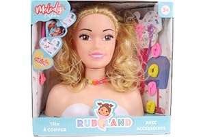 Rubyland Melody - Tête À Coiffer Blonde - Melody Fashion - Coiffure - 222213 - Rose - Plastique Doll - Jouet Enfant - Anniversaire - Poupée - Accessoires - À Partir de 3 Ans