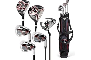 Fazer CTRX By American Golf, Golf Clubs Set with Bag, Driver, Fairway Wood, Hybrid, Oversize Irons, Mallet Putter - All-Weather Grips, Carry Bag - For Beginners & Experienced Players