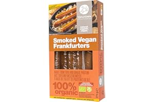 TofuTown Bio Smoked Vegan Frankfurters (6x275g) | Natürliche & Regionale Herstellung | Hoher Proteinanteil & Leckeren Geschmack, Vegan | Ohne Künstliche Zusatzstoffe | Ideal als Fleischersatz