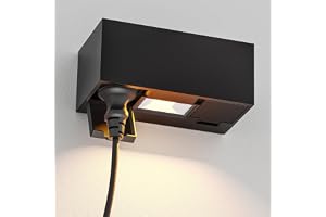 ledscom.de Vägguttag WAST för utomhusbruk, IP44, 2-gång, svart, inkl. LED-downlight, 430 lm, varmvit