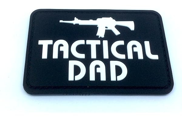 Tactical Dad Noir Airsoft Paintball PVC Moral Patch