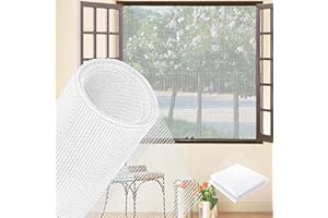 MEEYI Zanzariera a Metro 100x250cm, Rete Zanzariera Finestra Impedendo agli Insetti di Entrare Zanzariere per Porte e Finestre, Bianco