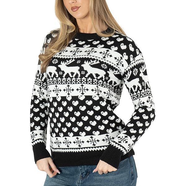 Irevial Robe Femme Hiver Noël Col Rond Robe Pull Femme Robe Tricotée Sweat Femme Christmas Renne Flocon De Neige Arbre Vert, S - Comparer Avec