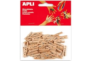 APLI 13478 - Mini pincett i naturträ 45 st