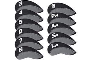 CRAFTSMAN GOLF 11pcs/Set Neoprene Iron Headcover Set with Large No. for All Brands Callaway,Ping,Taylormade,Cobra Etc.