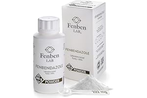 Fenbendazole 100g Powder, Purity >99%, by Fenben Lab, Certified Third-Party Laboratory Tested, Analysis Report Included, 3.5oz