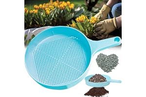 Yueser Setaccio per Terreno, Setaccio da Giardino per Terreno e Pietre Setacci da Giardino Maglia di Plastica Giardino Setaccio Giardinaggio Ffiltri da Giardino Filtro per Sabbia per Sementi Sabbia