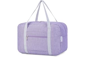 Narwey Sac de Voyage 40x20x25 Ryanair Cabine Bagage Pliable Sac de Cabine Avion Valise de Cabine Sac de Sport Sac Weekend (Pourpre)