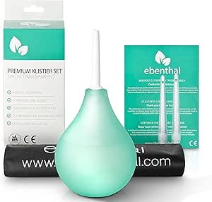 Poire De Lavement Silicone Ebenthal Vital 225 Ml Premium Bulbe De Lavement Verte Transparente Instruction Detailee Amazon Fr Hygiene Et Sante