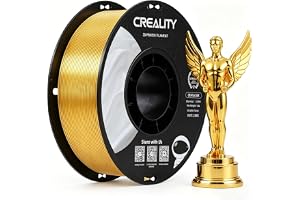 Creality CR-Silk PLA Filament 1.75mm, 1KG Bobine Filament PLA en Texture Brillante Soyeuse & Toucher Lisse Délicat, Précision Dimensionnelle +/-0.02 mm, Compatible avec Imprimante 3D (Or)