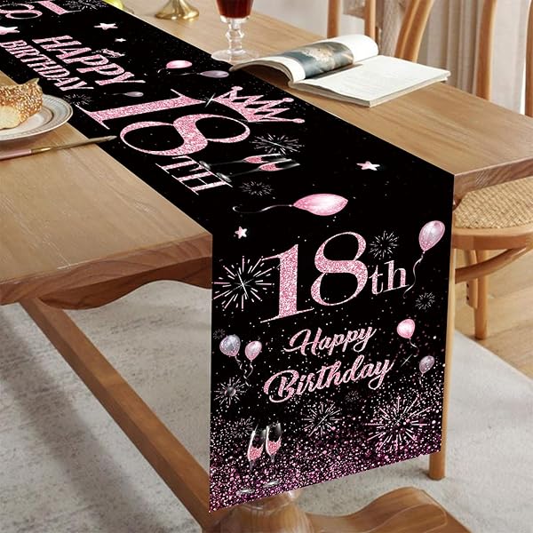 Tovaglioli Glitterati Per 50° Compleanno - Nero/Rosa, Confezione Da 16 Pezzi - Foto 5