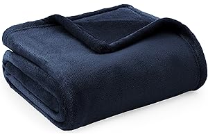 Bedsure Manta de Peluche Manta de Lana - Manta de Estar Caliente Suave, sofá Manta XL, Manta sofá Manta, Vivir y Mantas de Peluche 150x200cm, Azul Marino