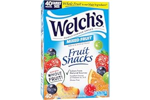 Welch's Fruit Snacks, Mixed Fruit, Gluten Free, Bulk Pack, Individual Single Serve Bags, 0.8 oz (Pack of 40)