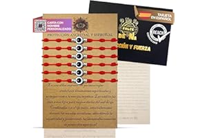 Q NO TE FALTE DE NA Pulseras Rojas Protección Mal de Ojo Amuleto Suerte Hilo Rojo Ajustable Regalo Mujer Hombre Niño Energía Positiva Protección Espiritual Hechas Mano Pack Multipack Ajustable Cómodo