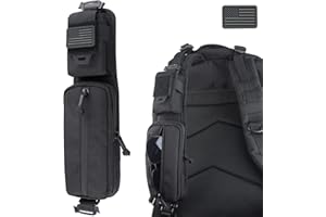 WYNEX Accesorios MOLLE, bolsa con bolsillos de doble cremallera, correa para mochila, correa de hombro, accesorios tácticos, soporte adicional para teléfono