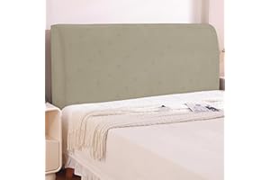 Ystyle Copri Testiera Letto, Copri Spalliera Letto Matrimoniale/Singolo Elasticizzata, Copertura Testata Letto Matrimoniale Lavabile, Headboard Cover Antipolvere Universale(180CM, Cachi)
