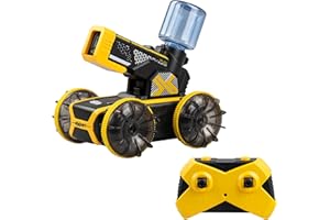 SilverLit Exost Hydro Blast RC Car for Kids with Water Blaster and Dual Land and Water Mode | Shoots Water up to 5 Metres with Auto Refill | 2 Speed Settings, 2.4GHz Remote, Rechargeable Battery 5+