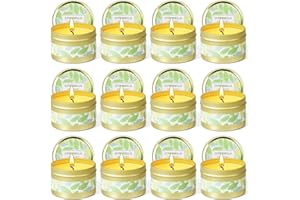 LA BELLEFÉE Vela de citronela, vela de cera de soja para las actividades en jardín, camping, terraza, picnic, 12 piezas
