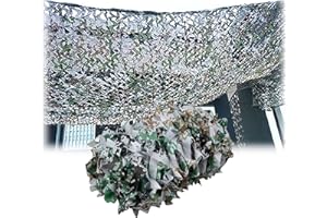 GASSNAKE Red de Camuflaje Sitong 150D para persianas de Caza, Woodland, 3x3m=9.84x9.84ft