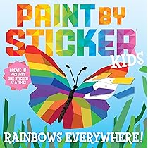 3-Pack Kids Sticker Books - Farm, Insects & Plants Themes For Boys & Girls Creative Play