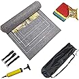 ELECDON Puzzle Mat Roll Up, 1500 Pieces Saver Large Puzzles Board for Adults Kids, Storage and Transport, with Premium Pump Glue Felt Mat, Inflatable Tube Holder, Organizer Pad Keeper (Gray)