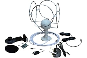 Unispectra KORONA TS EXTRA camper barca camper camion digitale omni-direzionale TV/FM antenna amplificata per DVB-T / T2 (Freeview HD) 12v/24v/240v e opzioni di montaggio aggiuntive