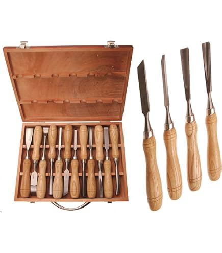 Stubai 550312 Wood Carving Chisel Type 3 Long/Polished, Grey/Beige, 12 Mm