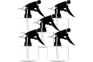 Youngever 5 Paquetes 500ML Botellas de Plástico Spray, Botella de Pulverizador, Botellas de Spray Para el Cabello y Soluciones de Limpieza (Square, Black Spray)