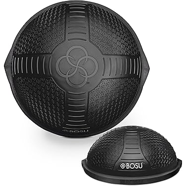FMYBB70B Balance Ball Trainer met elastieken | bal ( 60 cm) voor fitness, yoga, pilates, training, revalidatie, van ABS en onbreekbaar pvc, blauw