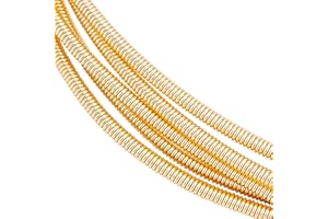 BENECREAT 5 rollos de alambre de cobre en espiral de 1.6mm para bordar, fabricación de joyas y decoración de ropa