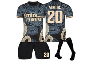 DUOROUPUTAO Football Kit Kids Unisex Football Kit Breathable Mens Tracksuit Set Gym Wear Football Jersey for Boys Moisture Wicking Retro Activewear T Shirts Tracksuit Bottoms and Athletic Socks for Men and Boys