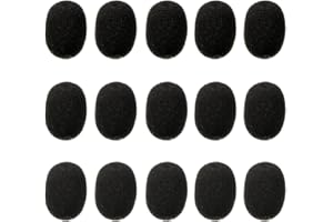 EBOOT Lapel Headset-Mikrofon-Schutz-Abdeckungen, gegen Wind, Mini-Größe, 15 Stück