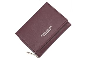 HAIWILL Mini Purse Women's Leather Small Purse Women's Large Capacity Purse Women's Small Purse Women's Purses Many Compartments Large, X Red