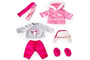 Bayer Design 84613AA vestiti per bambole, 42-46cm, vestito per bambola, tuta da sci, giacca, pantaloni, berretto, accessori per bambole