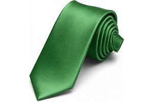 Trimming Shop smal hals slips mjuk polyester för formella kläder, bröllop, bal, firande, fester, affärsmöte - unisex klassiska enfärgade slipsar