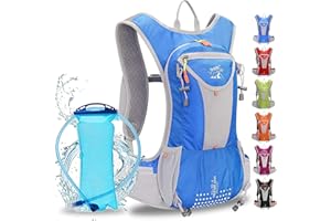 WLZP Mochila de hidratación con 2L Bolsa de Agua, Impermeable y Transpirable Vejiga de Agua Mochila el esquí, Funcionamiento, Senderismo, Ciclismo