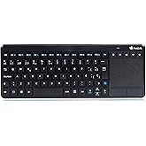 NGS TV Warrior 2.4GHz Wireless Keyboard with Touchpad and Multimedia Keys for SmartTV, Portable Odinator or Games Console (QW