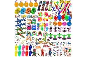ASYBHYY Juguetes de Fiesta a Granel de Piñatas Cumpleaños para Niños, 120pcs Juego de Partido Favor Rellenar Bolsas de Regalos, Premio a Salón de Clases el Colegio, Regalo de Pascua, Halloween, Navidad