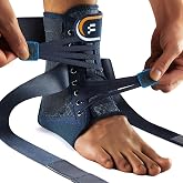 Fitomo Ankle Brace for Sprain Men Women with Side Reinforcement | Removable side gusset, ankle stabilisation, adjustable fit,