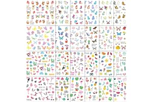 VETPW 24 Hojas Tema de Verano Pegatinas de Uñas, Nail Art Stickers Calcomanías, Pegatinas Transferencia Agua Calcomanías Uñas Etiquetas Engomadas para Decoración de Uñas Bricolaje