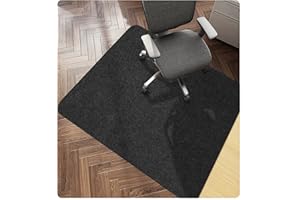 DFIONC Mata na krzesło biurowe z twardą podłogą, 90 x 140 cm, grubość 4 mm, antypoślizgowa mata ochronna do krzeseł biurowych, nadaje się do parkietu, laminatu, winylu i płytek, czarna