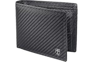 TRAVANDO Portafoglio Uomo, Grande, OSLO, protezione RFID, Porta Carte di Credito nero, con Portamonete, Borsellino formato Verticale, Porta Banconote Wallet monete (Carbon)