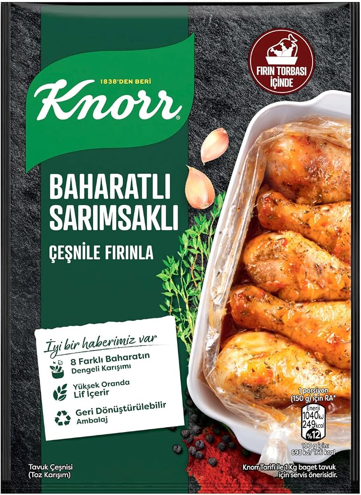 Knorr Tavuk Çeşni Ailesi Baharatlı Sarımsaklı 34 g