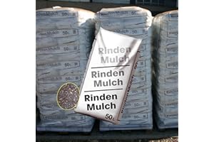 HERGESTELLT FÜR BAUPROFI 48 Sack mit je 50 Liter = 2400 Liter Rindenmulch mit 0 - 40 mm Körnung