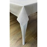 Kalın elyaf Astarlı kaymaz kumaş g&ouml;r&uuml;n&uuml;ml&uuml; pvc muşamba masa &ouml;rt&uuml;s&uuml; silinebilir Bej 100 x 140