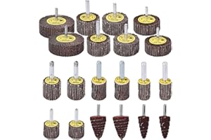 SYLANDA 20 Stück schleifaufsatz für akkuschrauber, Fächerschleifer Set, Fächerschleifer, Schleifkopfe, Lamellenschleifer fur Bohrmaschine, fächerschleifer holz für Bohrmaschine Rotierendes Werkzeug