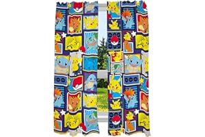 Franco Juego de Cortinas de Ventana para habitación de niños, 82 x 63 Pulgadas, Pokemon